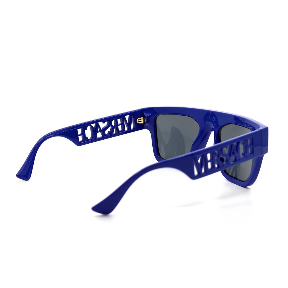 VERSACE VE4430U 529487 BLUE DARK GREY LENS AUTHENTIC SUNGLASSES - Picture 6 of 14